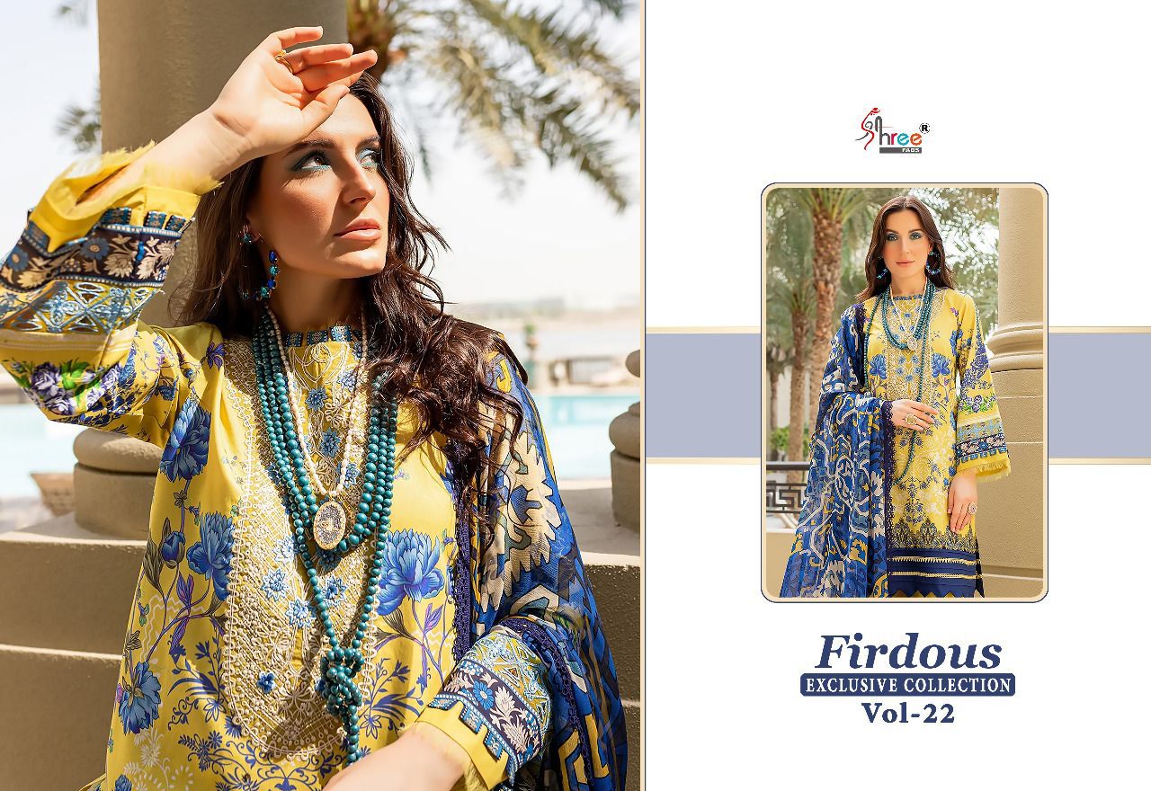 Firdous Exclusive Collection 22 Casual Wear Wholesale Cotton Pakistani Salwar Suits